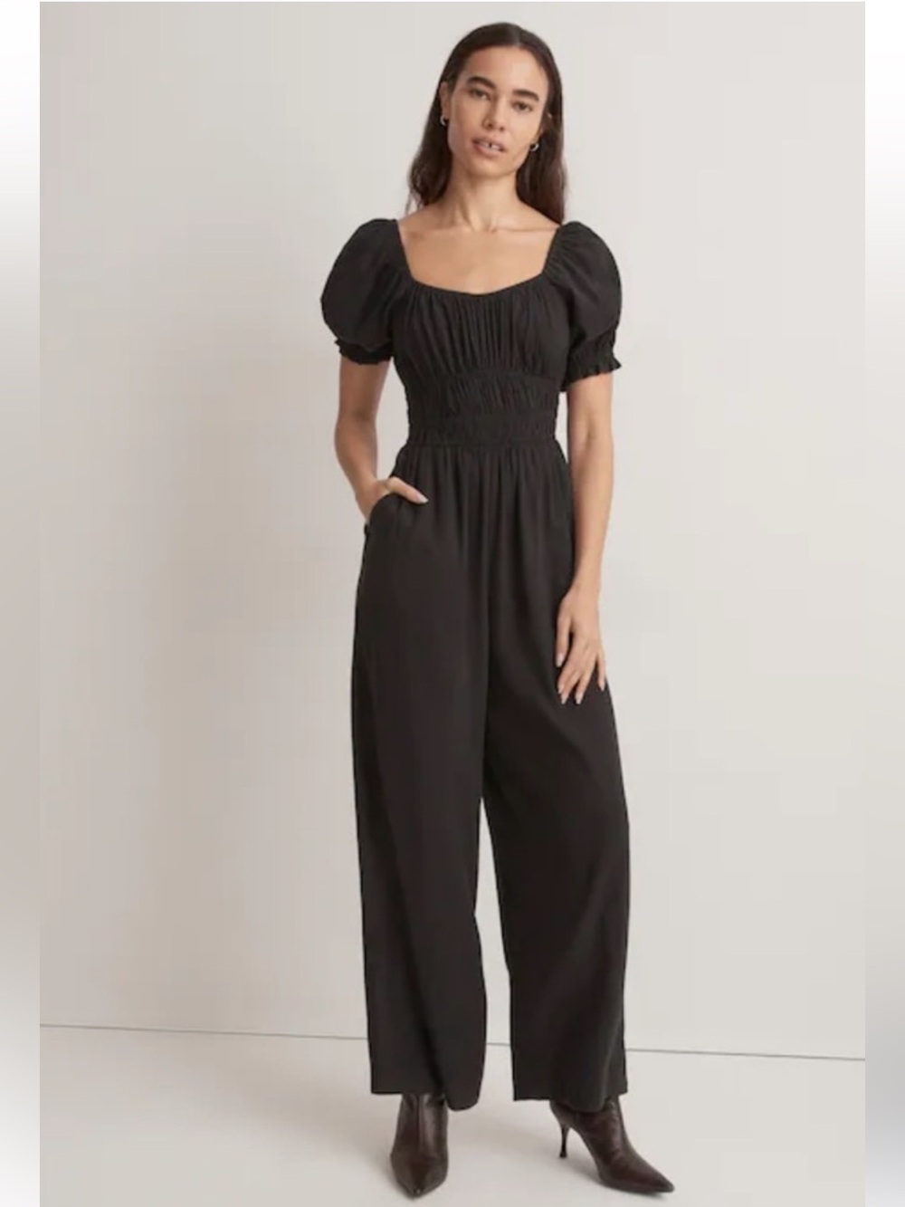 Madewell Sophia The Scoop Neck Black Jumper Size L